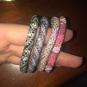 Lily and Laura set of 4 beaded bracelets.